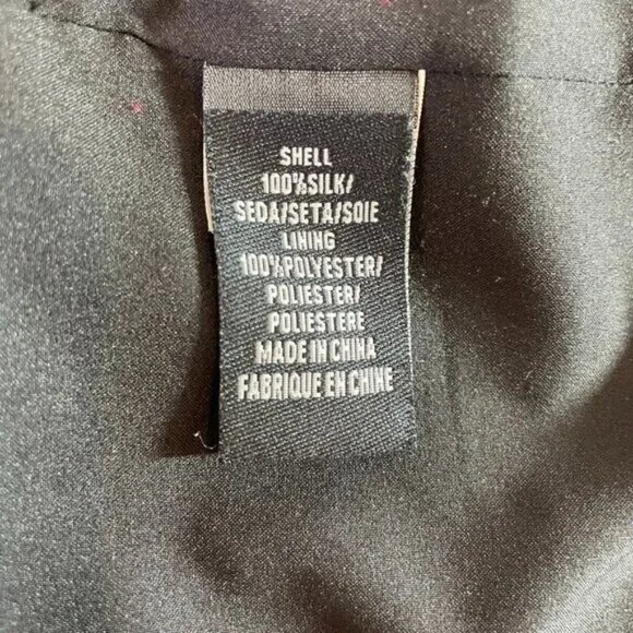 Tibi Silk Floral Tunic Mini Dress Lined 3/4 Sleeves Purple Multi Color Size 8 - Picture 12 of 13